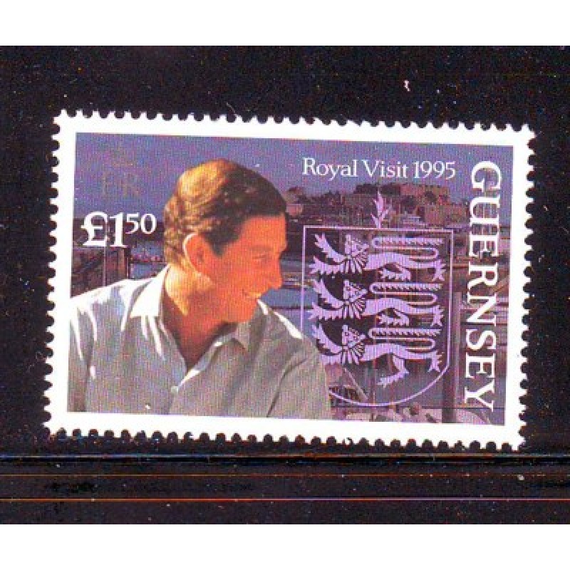 Guernsey Sc 558 1995 Royal Visit Prince Charles stamp mint NH