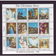 Guernsey Sc 583 1996 Christmas stamp sheet mint NH