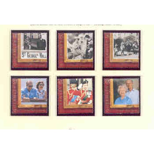 Guernsey Sc 603-08  1997 Royal Wedding Anniversary stamp set mint NH