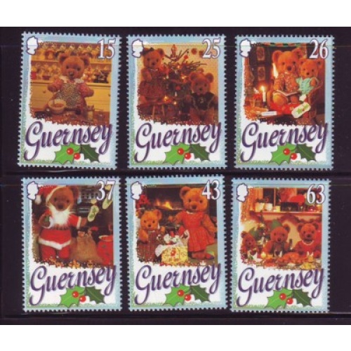 Guernsey Sc 609-14 1997 Christmas stamp set mint NH