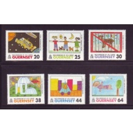 Guernsey Sc 703-708 2000 Millennium Children's Drawings stamp set mint NH