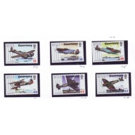 Guernsey Sc 713-18 2000 Battle of Britain Airplanes stamp set mint NH