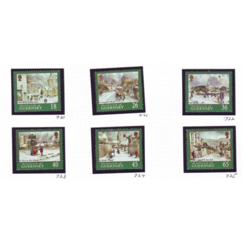 Guernsey Sc 720-25 2000 Christmas stamp set mint NH