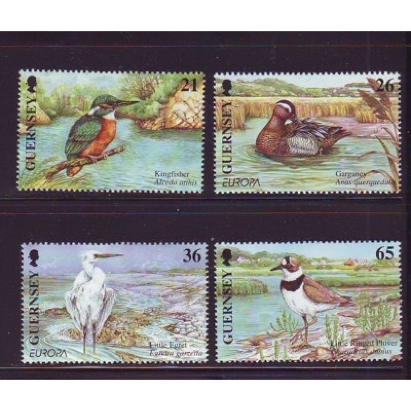 Guernsey Sc 732-35 2001 Europa Birds stamp set mint NH