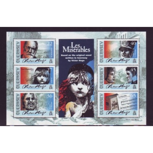 Guernsey Sc 767a 2002 Birth of Victor Hugo stamp sheet mint NH