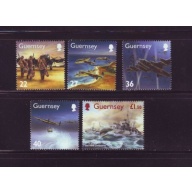 Guernsey Sc 790-794 2003 World War II Events stamp set mint NH