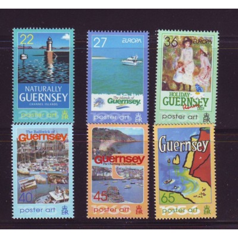 Guernsey Sc 801-806 2003 Europa Poster Art stamp set mint NH