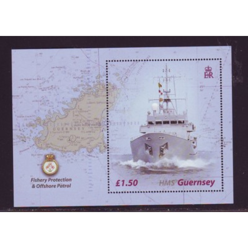 Guernsey Sc 807 2003 HMS Guernsey stamp sheet mint NH