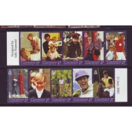 Guernsey Sc 808 2003 21st Birthday Prince William stamp strip mint NH