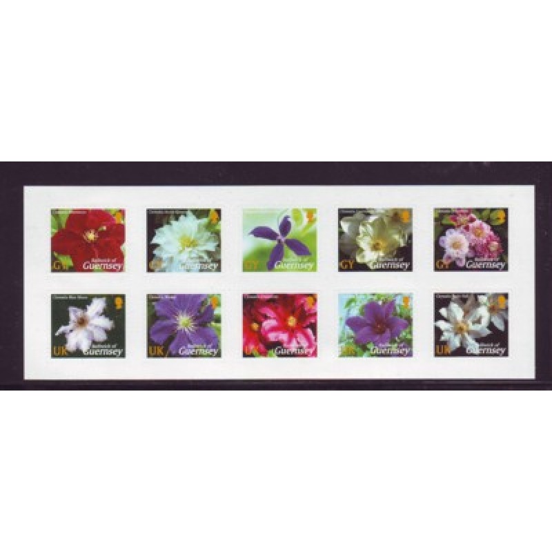 Guernsey Sc 826a 2004 Clematis Varieties stamp sheet mint NH