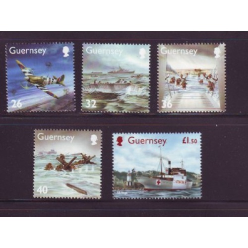 Guernsey Sc 827-831 2004 World War II Events stamp set mint NH
