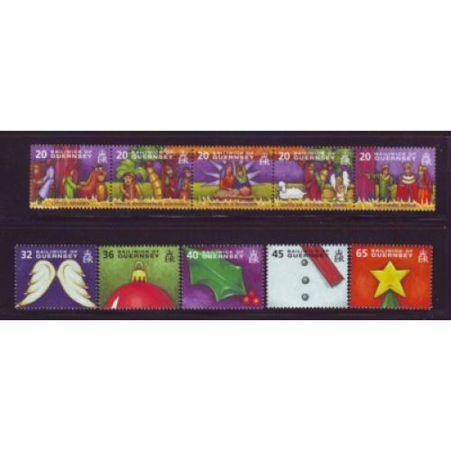 Guernsey Sc 849-854 2004 Christmas stamp set mint NH