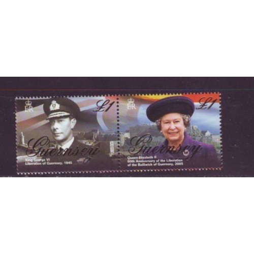 Guernsey Sc 866 2005 Liberation Anniversary stamp set mint NH