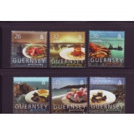 Guernsey Sc 868-873 2005 Europa Gastronomy stamp set mint NH