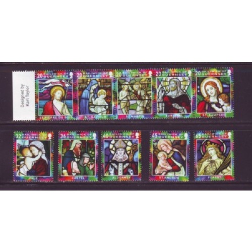 Guernsey Sc 880-885 2005 Christmas stamp set mint NH