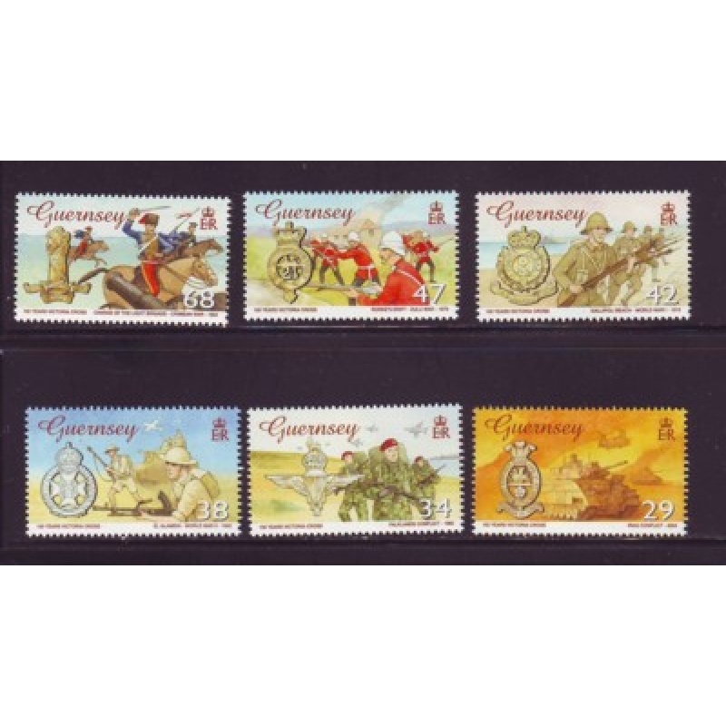 Guernsey Sc 886-891 2006 Anniversary Victoria Cross  stamp set mint NH