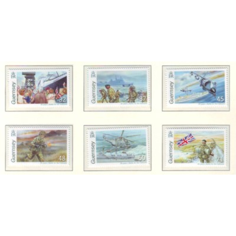 Guernsey Sc 926-931 2007 Falkland Islands War Anniversary stamp set mint NH