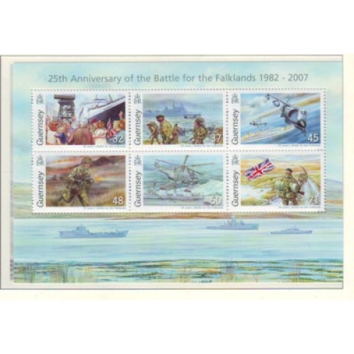 Guernsey Sc 931a 2007 Falkland War Anniversary stamp sheet mint NH