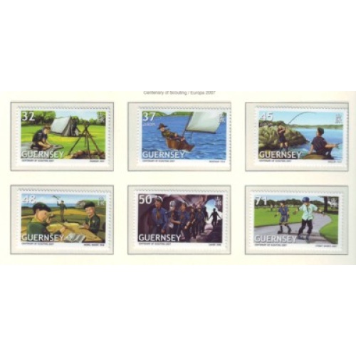 Guernsey Sc 932-937 2007 Scouting Anniversary stamp set mint NH