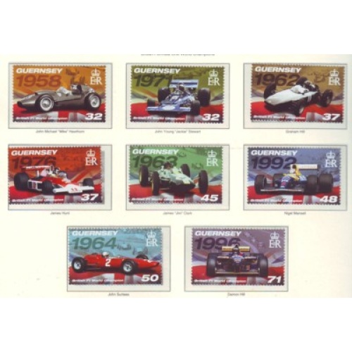 Guernsey Sc 938-945 2007 Formula 1 Cars & Drivers stamp set mint NH