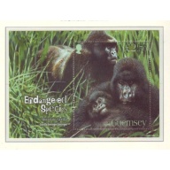 Guernsey Sc 952 2007 Mountain Gorillas stamp sheet mint NH