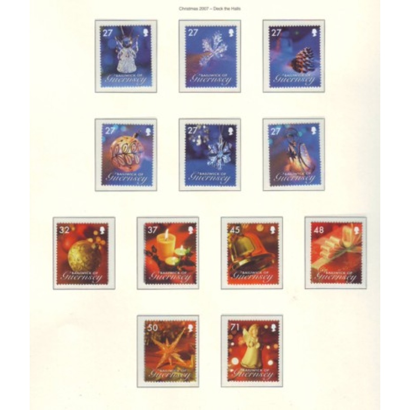 Guernsey Sc 959-970 2007 Christmas stamp set mint NH