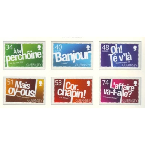 Guernsey Sc 991-996 2008 Europa, Guernesais Phrases, stamp set mint NH