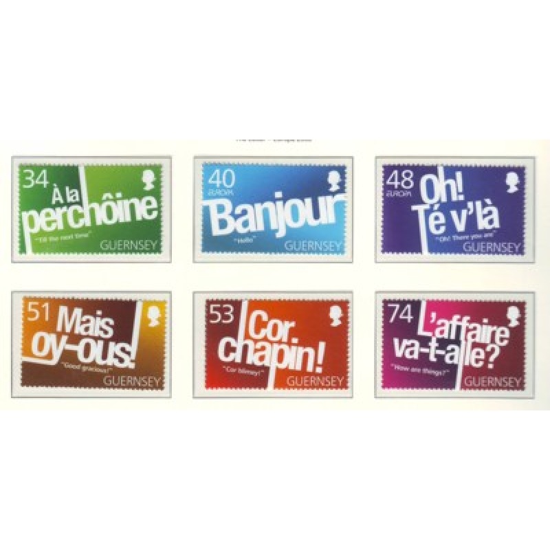 Guernsey Sc 991-996 2008 Europa, Guernesais Phrases, stamp set mint NH