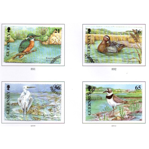 Guernsey Sc 732-35 2001 Europa Birds stamp set used