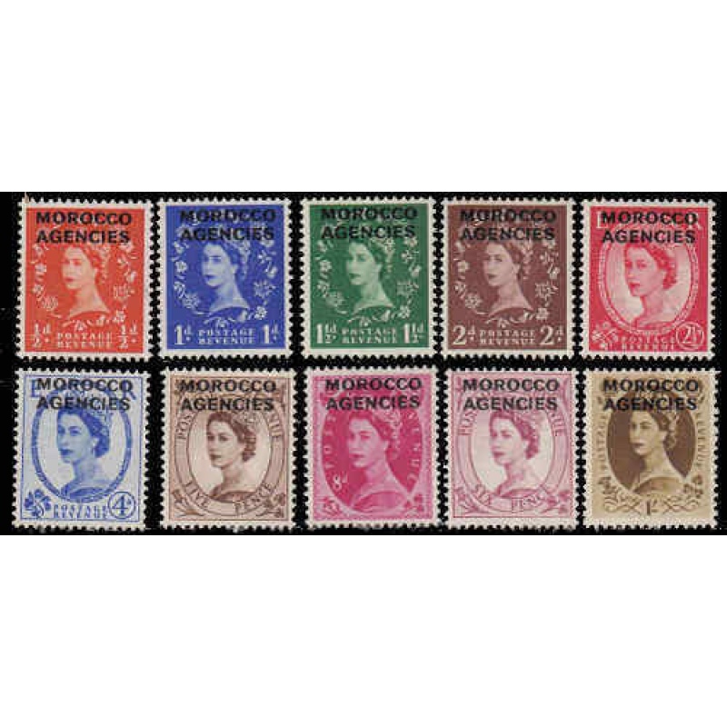 Great Britain Offices In Morocco #270-79 Mint