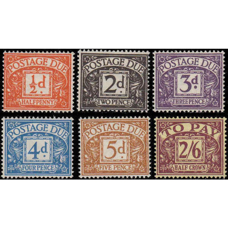 Great Britain #J39-44 Mint Set