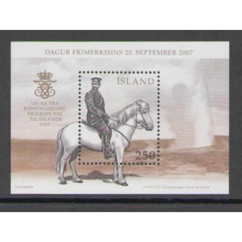 Iceland Sc 1119 2007 Royal Visit stamp sheet mint NH