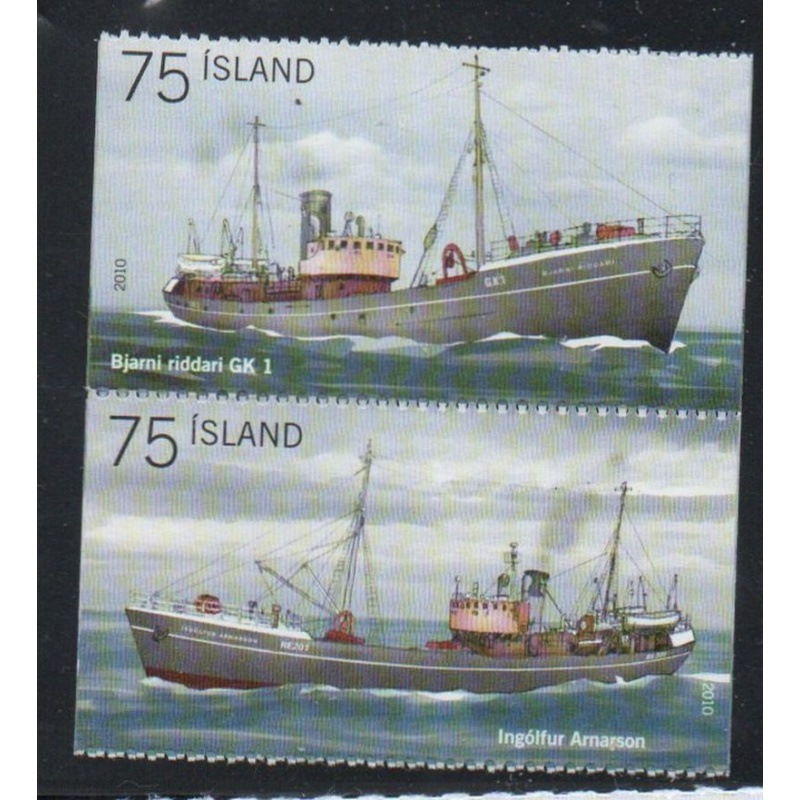 Iceland Sc 1193-1194 2010 Fishing Trawlers stamp set mint NH