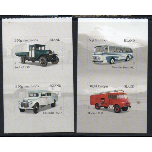 Iceland Sc 1300-1303 2013 Motor Vehicles stamp set mint NH