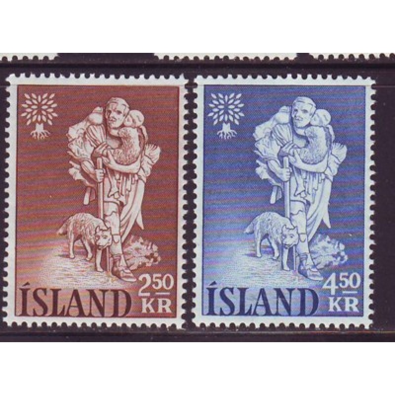 Iceland Sc 325-326 1960 World Refugee Year stamp set mint NH
