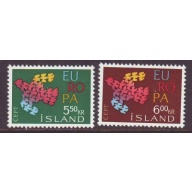 Iceland Sc 340-341 1961 Europa stamp set mint NH