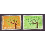 Iceland Sc 348-349 1962 Europa stamp set mint NH