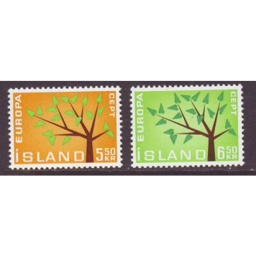 Iceland Sc 348-349 1962 Europa stamp set mint NH
