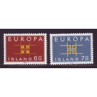 Iceland Sc 357-358 1963 Europa stamp set mint NH