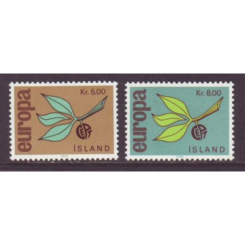 Iceland Sc 375-376 1965 Europa stamp set mint NH