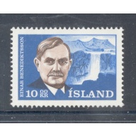 Iceland Sc 377 1965 Benediktsson, Poet, stamp mint NH