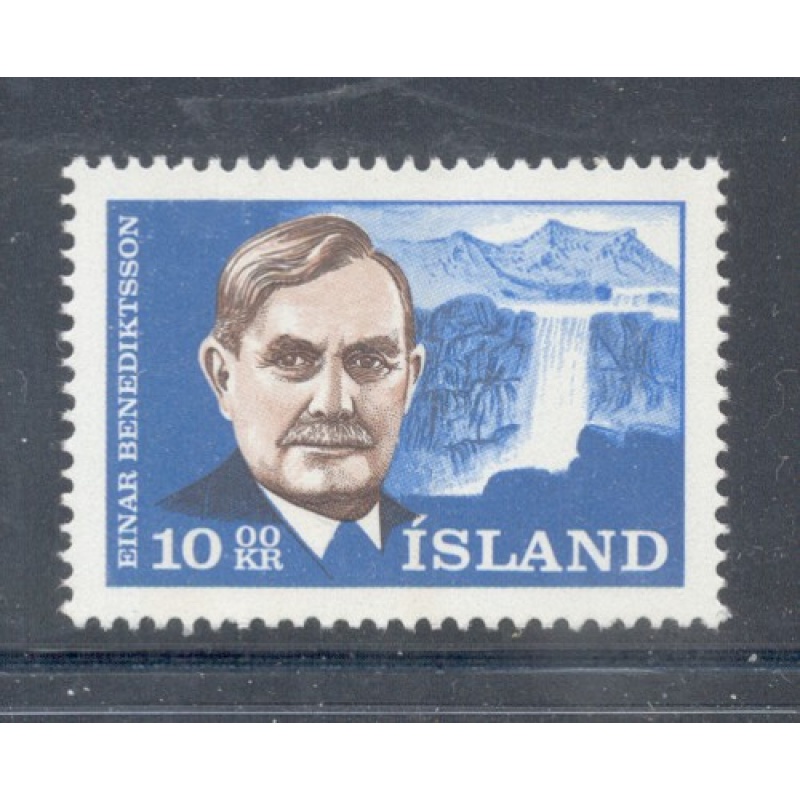 Iceland Sc 377 1965 Benediktsson, Poet, stamp mint NH