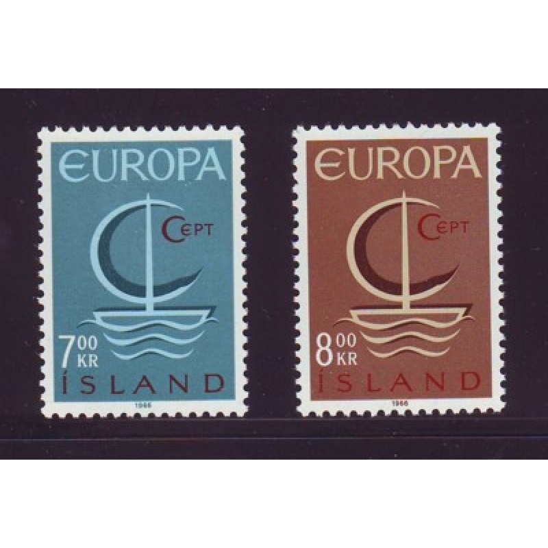Iceland Sc 384-385 1966 Europa stamp set mint NH