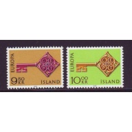 Iceland Sc 395-396 1968  Europa stamp set mint NH