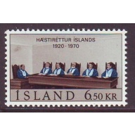 Iceland Sc 416 1970 Supreme Court Anniversary stamp mint NH