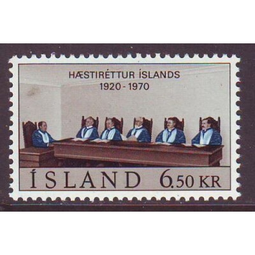 Iceland Sc 416 1970 Supreme Court Anniversary stamp mint NH
