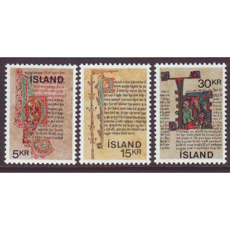 Iceland Sc 417-19 1970  Icelandic Manuscripts stamp set mint NH