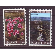 Iceland Sc  425-426 1970 Nature Conservation Year stamp set mint NH