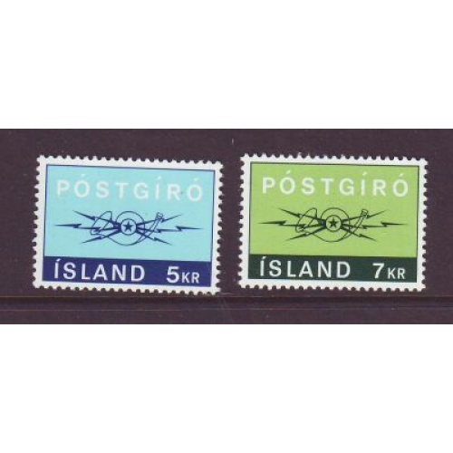Iceland Sc 431-432 1971 Postal Checking Service  stamp set mint NH