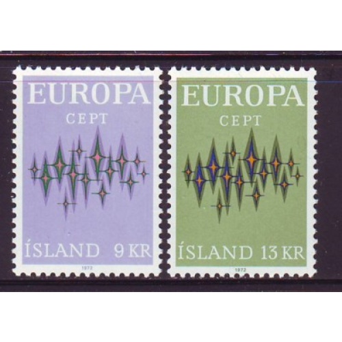 Iceland Sc 439-40 1972 Europa stamp set mint NH